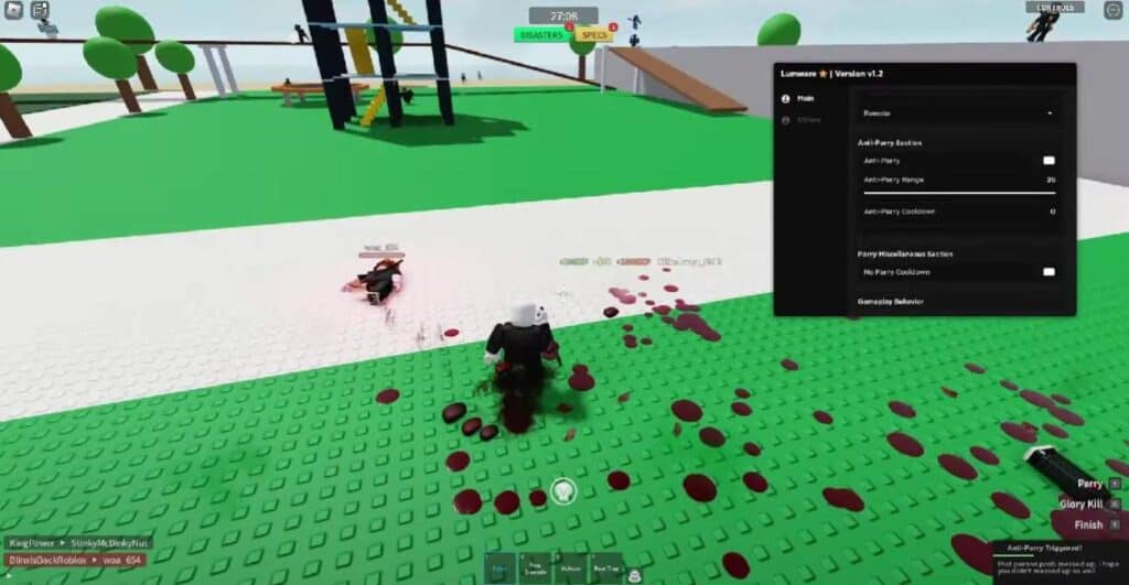 Screenshot of the virtual reality game combat warriors script