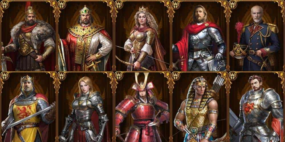 	A group of knights in armor and swords, ranked in an evony generals tier list.
