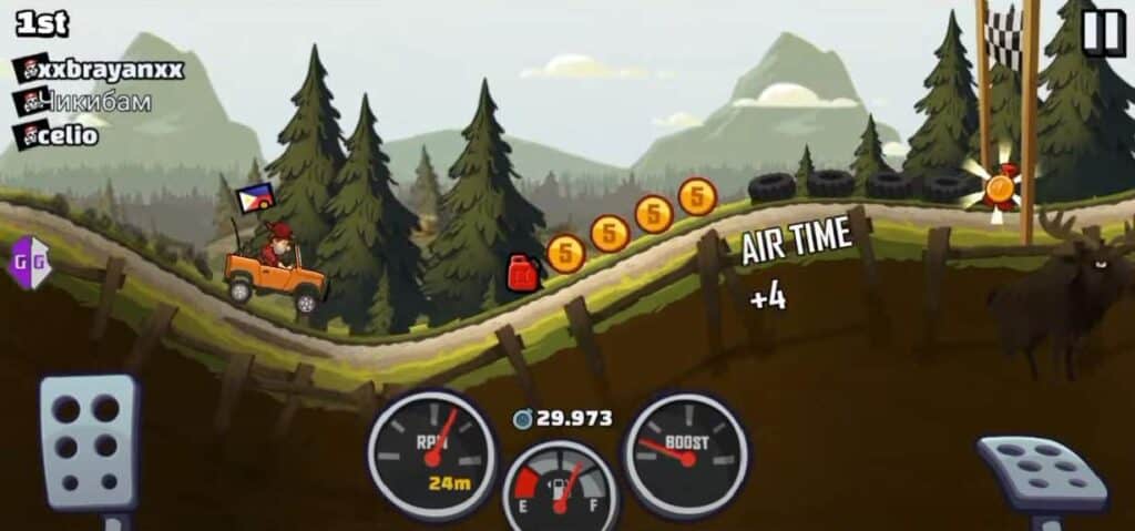 Image of Hill Climb Racing 2 script gameplay