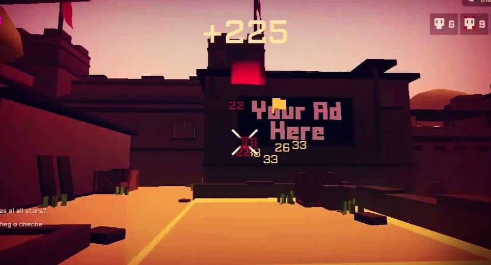 Screenshot of Krunker hacks script gameplay