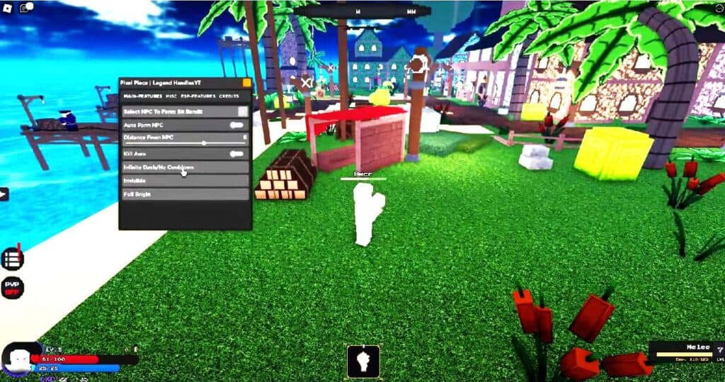 Screenshot of Roblox Pixel Piece script gameplay