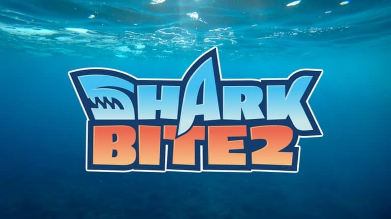 A featured image of Roblox sharkbite 2 script with water in background and text on it.