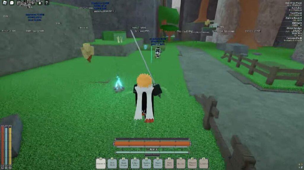 Screenshot of Roblox Deepwoken script gameplay