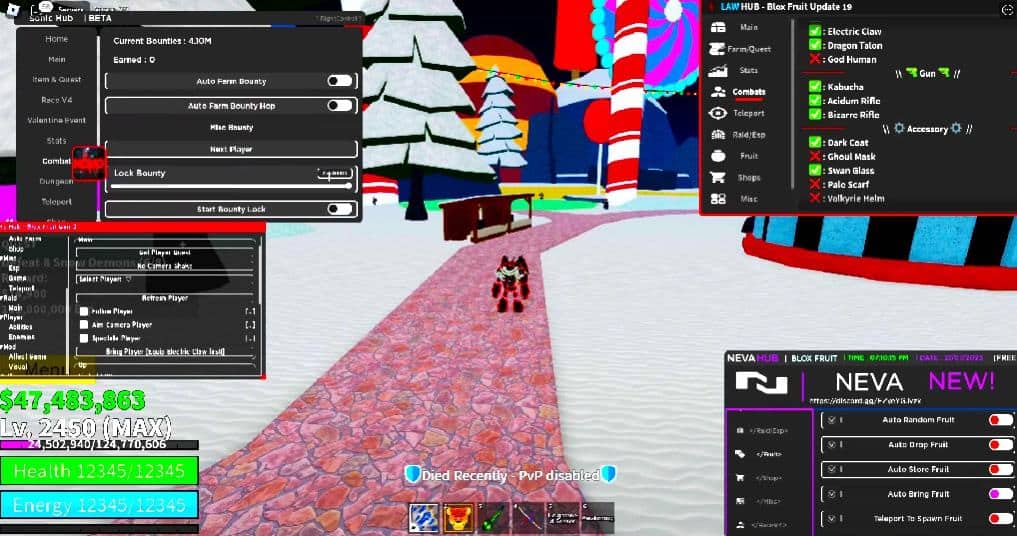 Image of Roblox Blox Fruits script gameplay