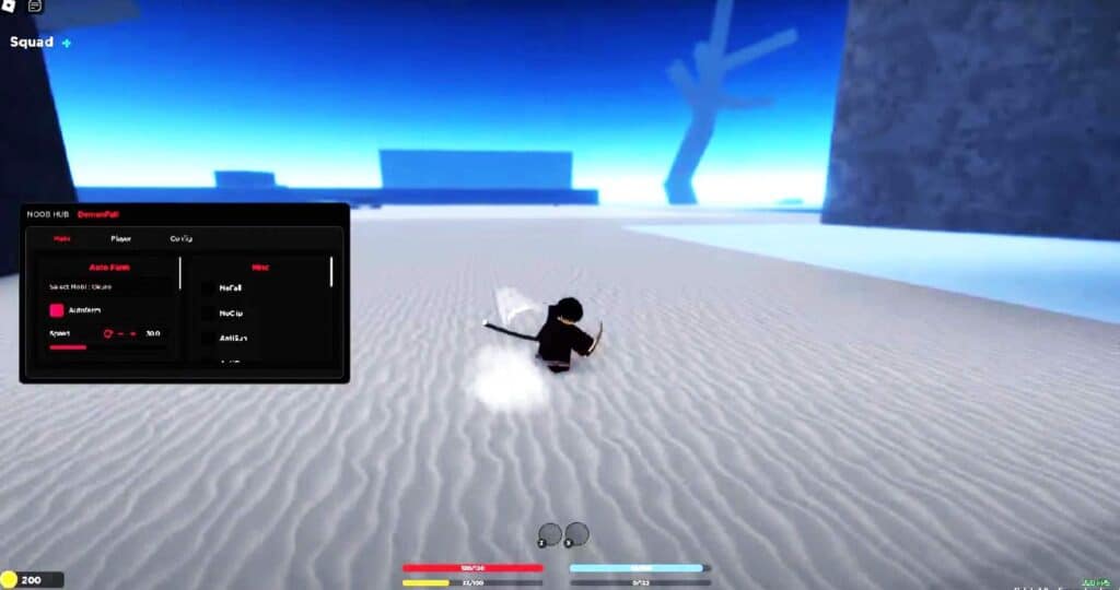 Image of Demonfall script gameplay
