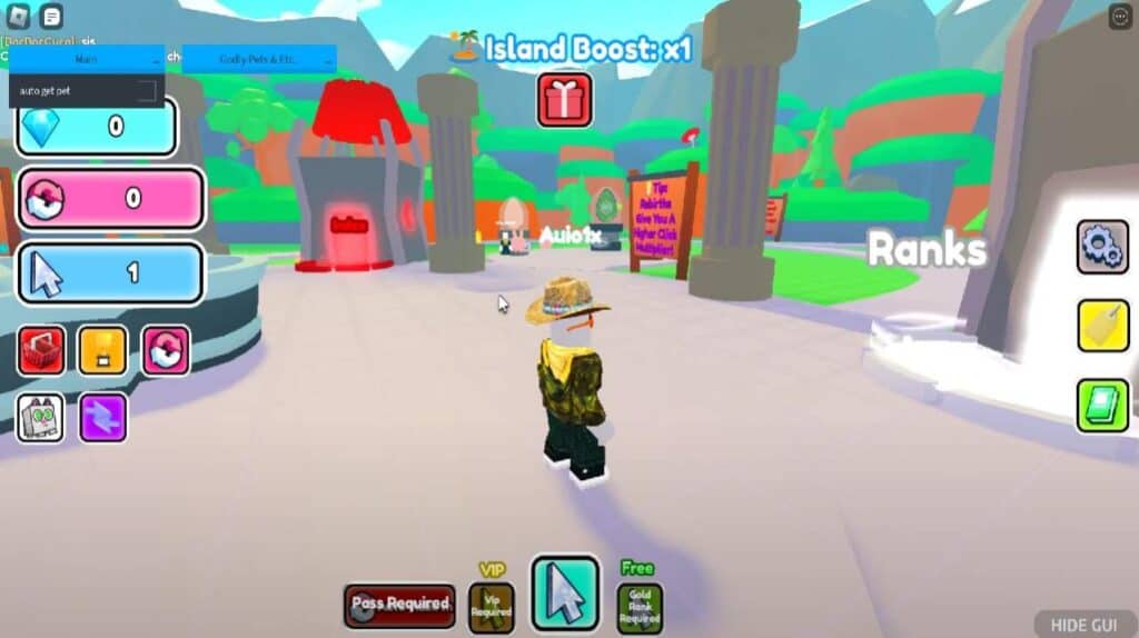 Image of Roblox Mystery Clickers script gameplay