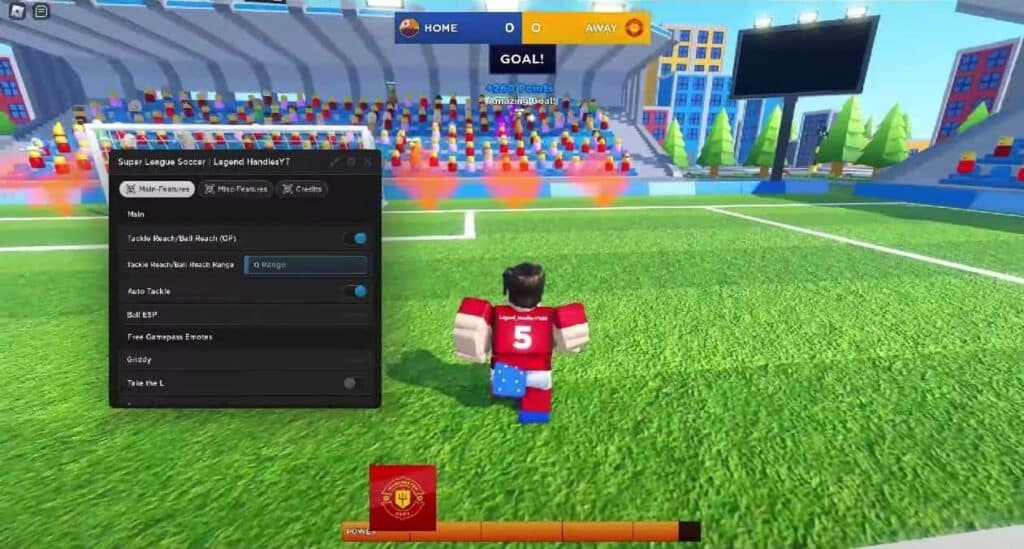 Image of Roblox Super League Soccer script gameplay