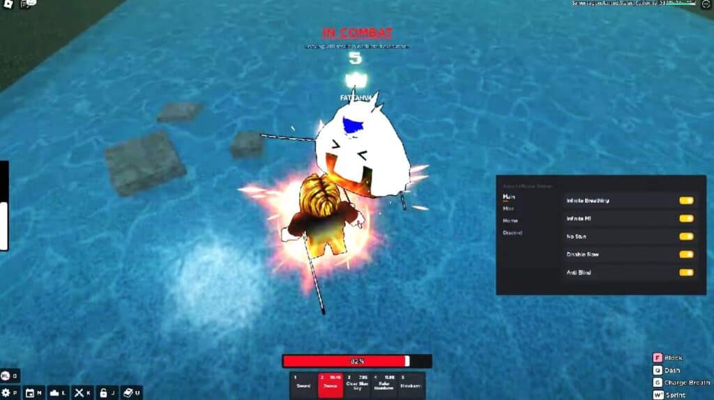 Screenshot of Rogue Demon script gameplay